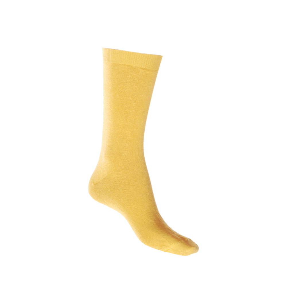 Cotton Soft Crew Socks mustard YELLOW Man Woman Aus