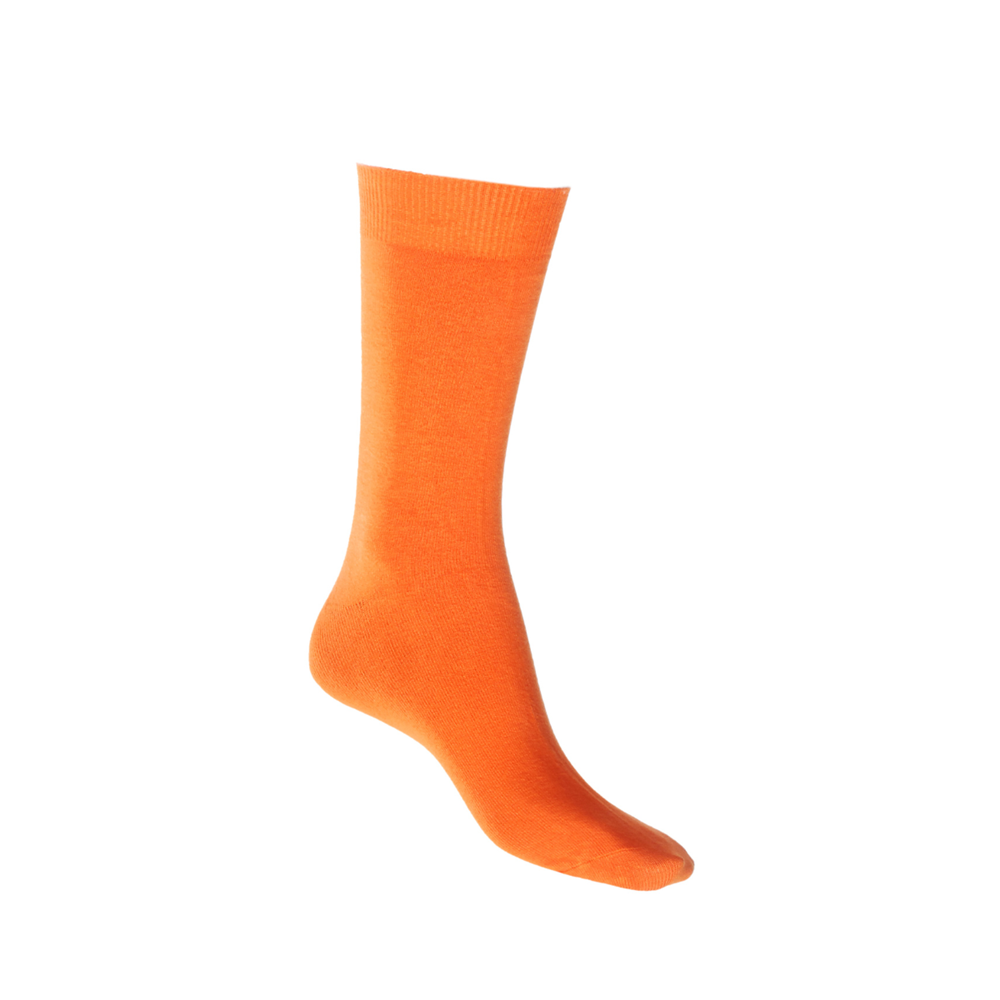 Cotton Soft Crew Socks ORANGE Man Woman Aus