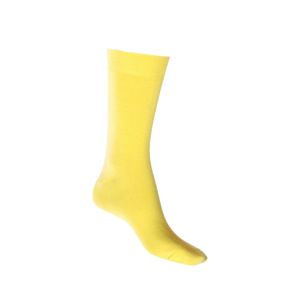 Cotton Soft Crew Socks YELLOW Man Woman Aus