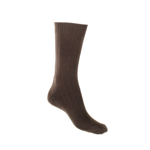 Cushion foot cotton crew socks for men women in chocolate colour australia